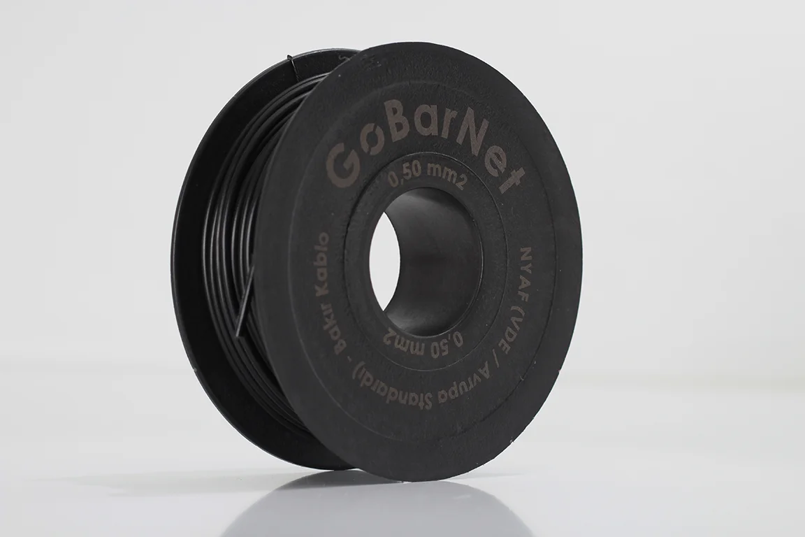 NYAF Kablo | 0,50 mm² Siyah – H07V-K Bakır