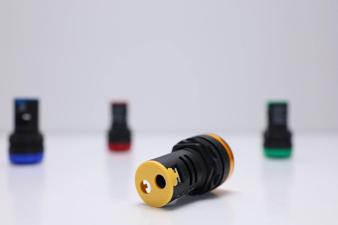 22mm Sarı LED Sinyal Lambası | 24V - 220V AC/DC