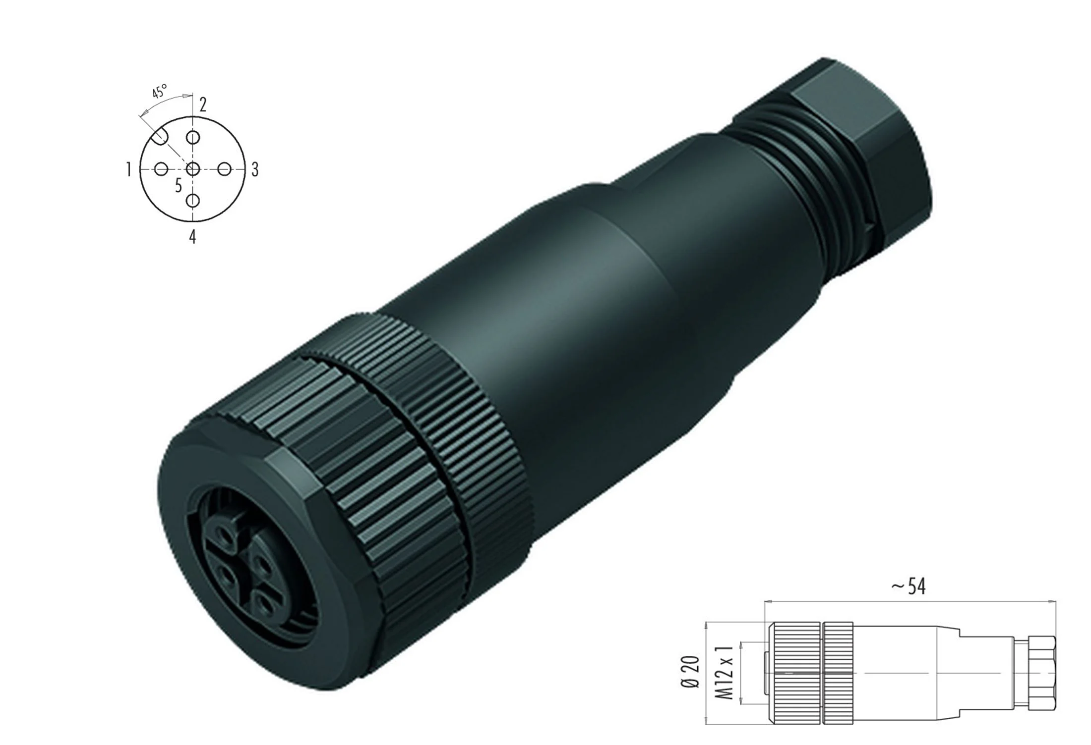 Binder 99 0430 10 04 – M12-A 4-Pin Dişi Konektör