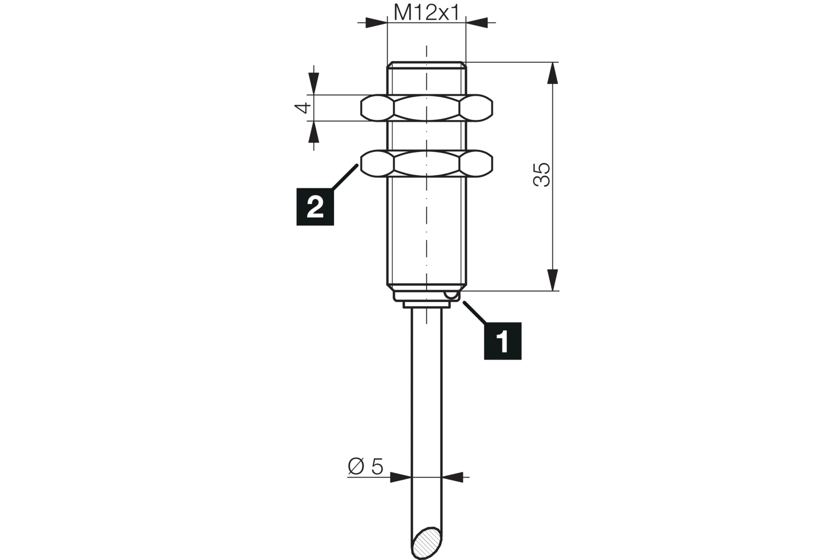 DCCK 12 M 04B PSLK PNP Endüktif Sensör