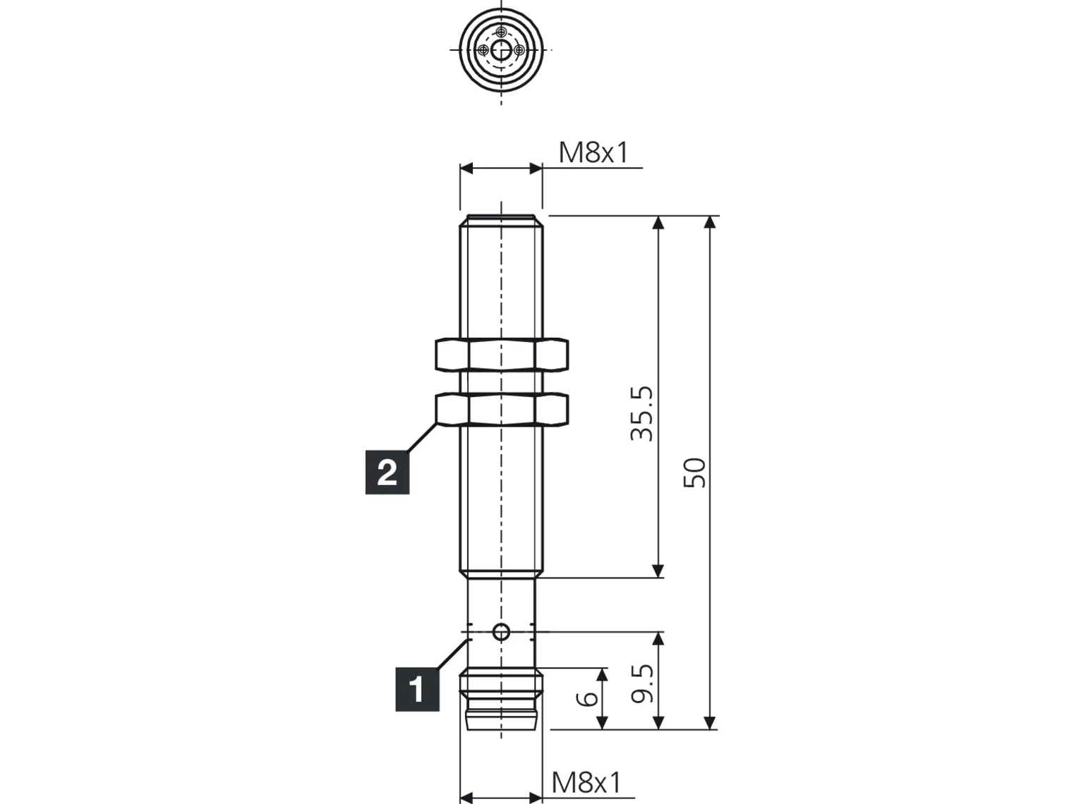 DCB 08 MB 02 NS-T3 NPN Endüktif Sensör