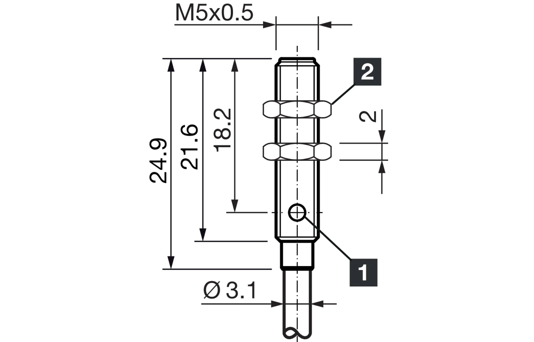 DCC 05 V 1.5 PSLK PNP Endüktif Sensör