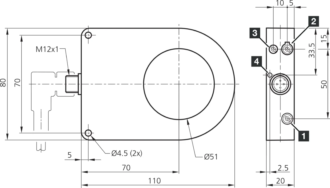 IRD 50 PSOK-IBS PNP Endüktif ring sensör