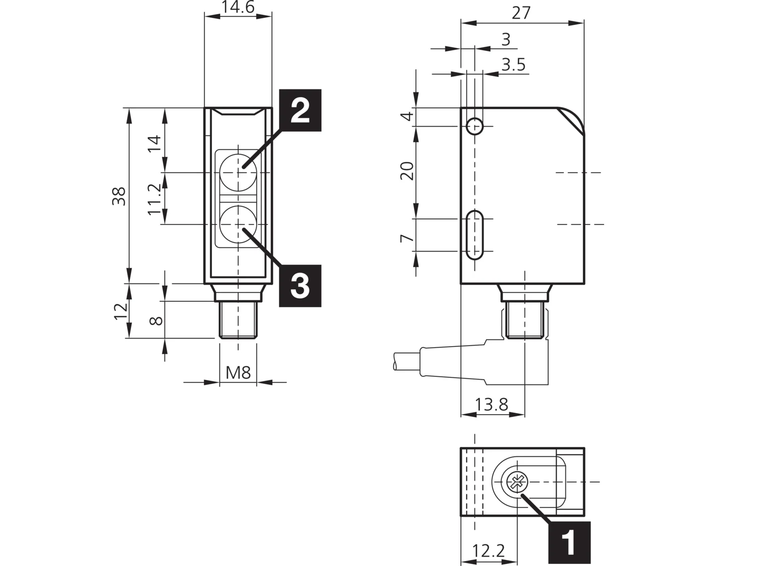 OR 6-41 K 4 P2-T3 PNP Reflektörlü Optik Sensör