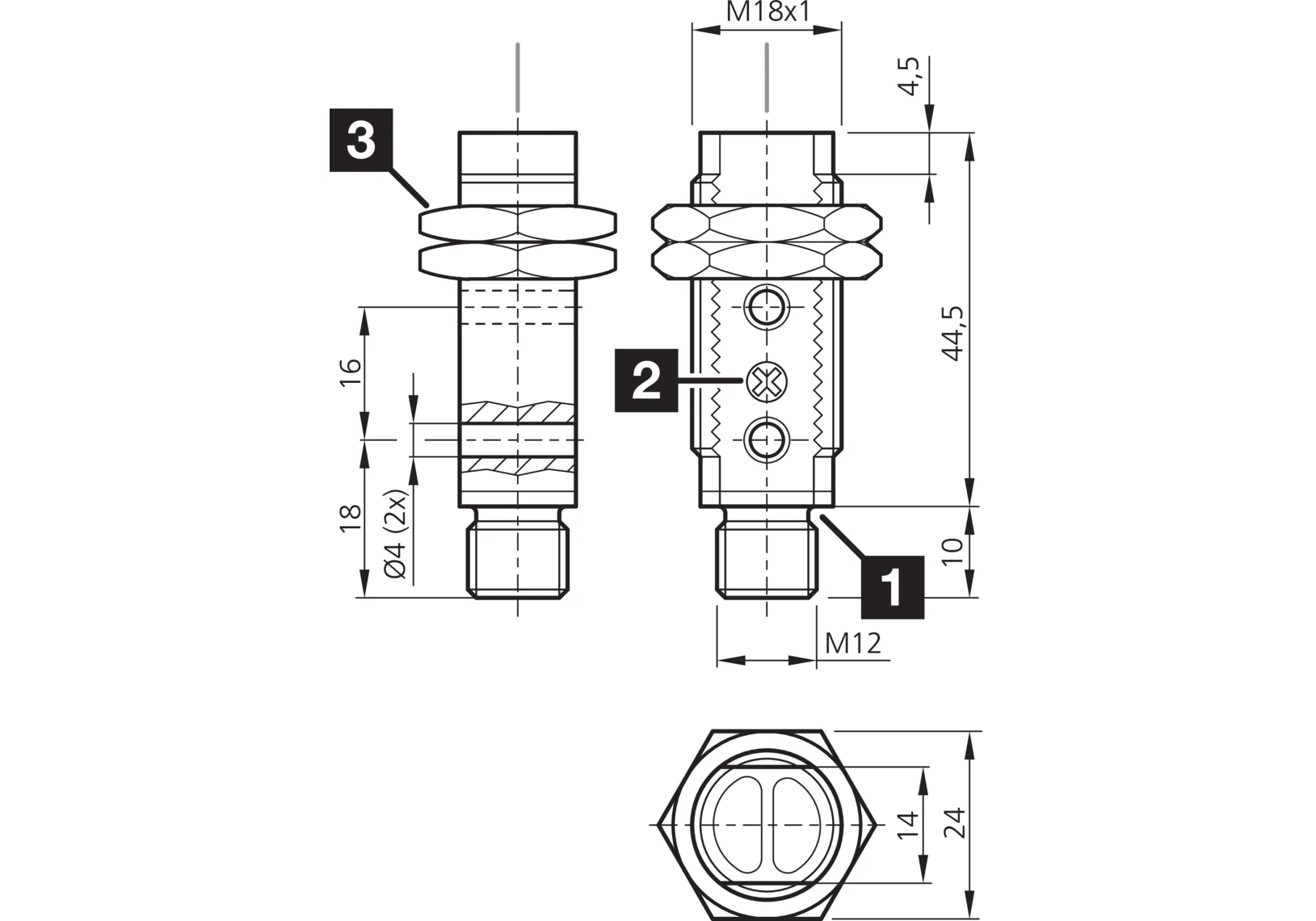 OES 18 FK 10000 P3-B4 Karşılıklı Optik Sensör