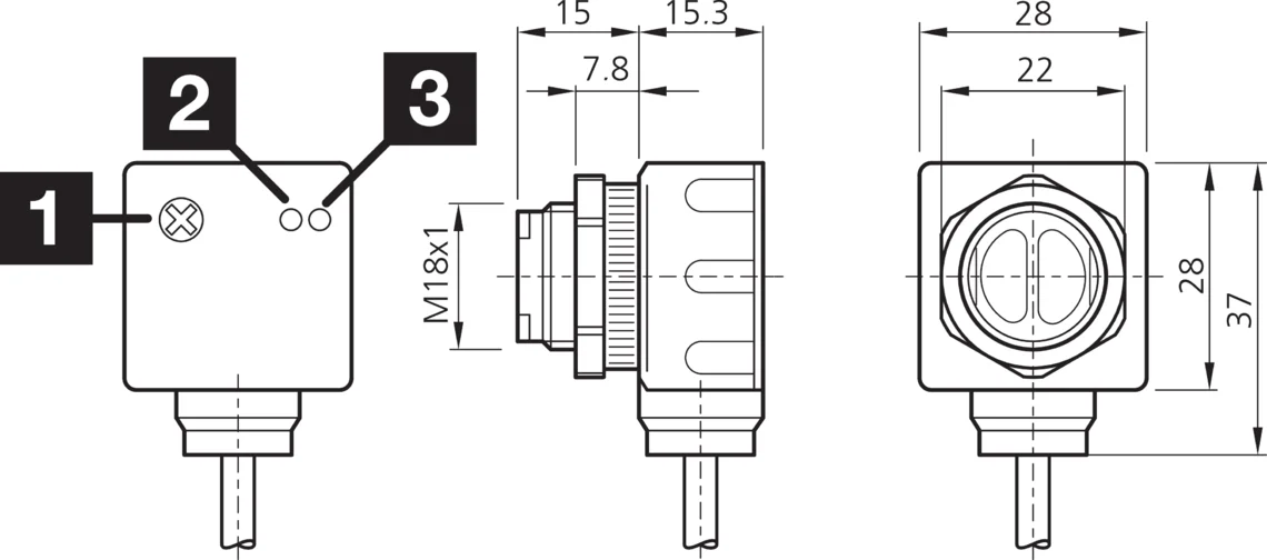 OT 6-18 KR 400 P3LK PNP Optik Sensör
