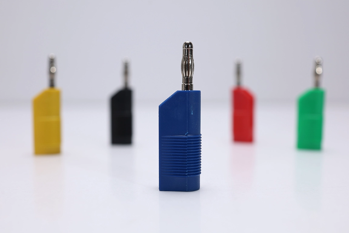 Mavi 4mm Panel Tipi Erkek Born Banana Konnektör