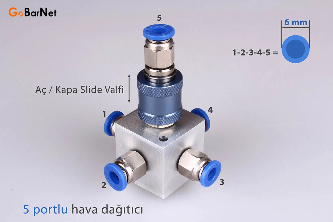 Pnömatik Hava Dağıtıcı HD-6R-Slide