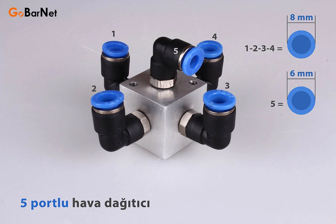 Pnömatik Hava Dağıtıcı HD-8D-6D