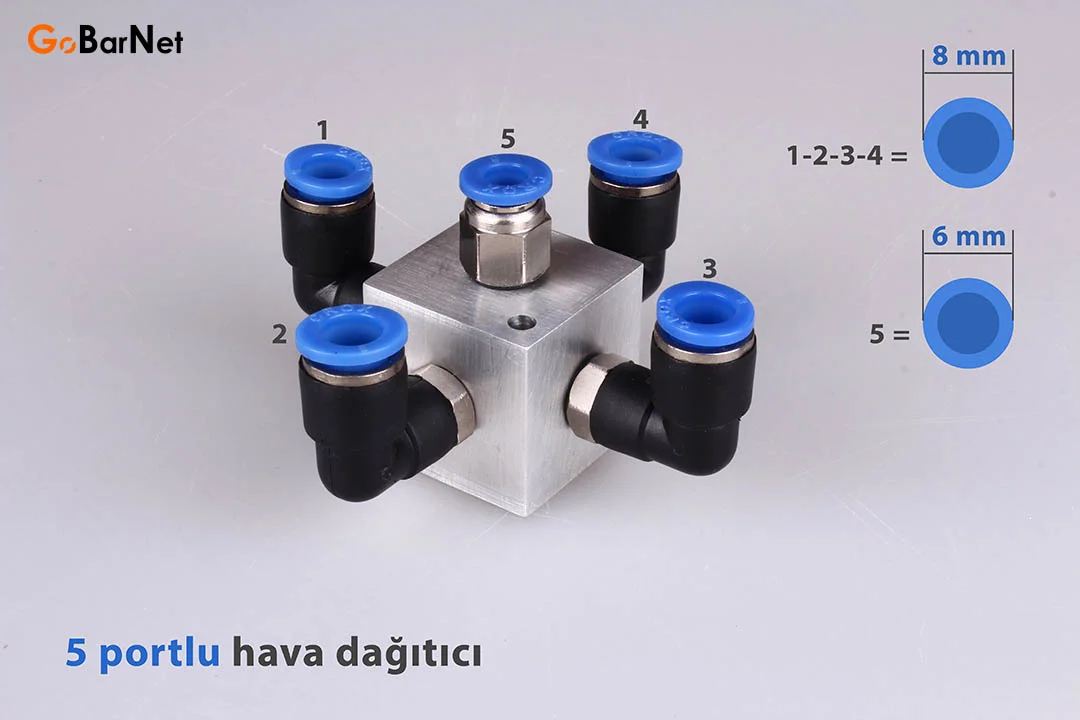 Pnömatik Hava Dağıtıcı HD-8D-6R