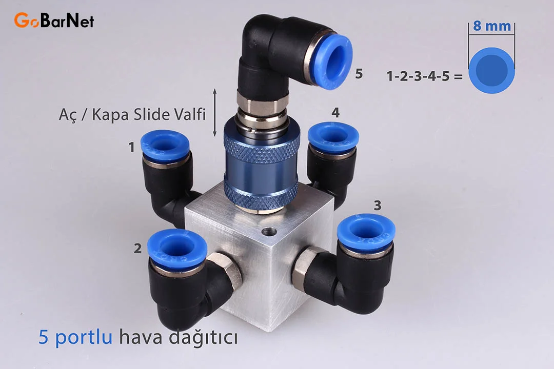 Pnömatik Hava Dağıtıcı HD-8D-Slide