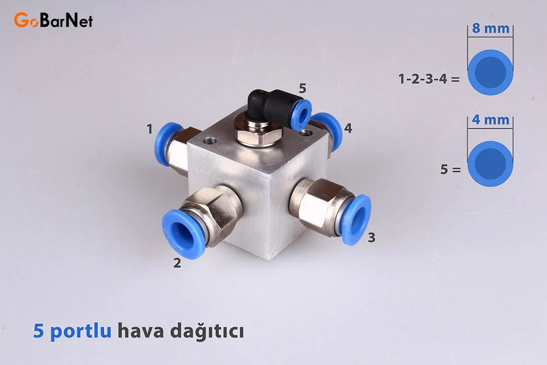 Pnömatik Hava Dağıtıcı HD-8R-4D