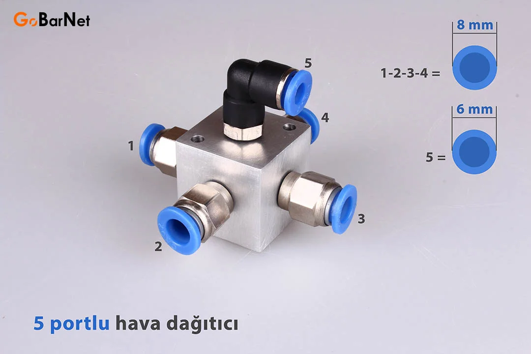 Pnömatik Hava Dağıtıcı HD-8R-6D