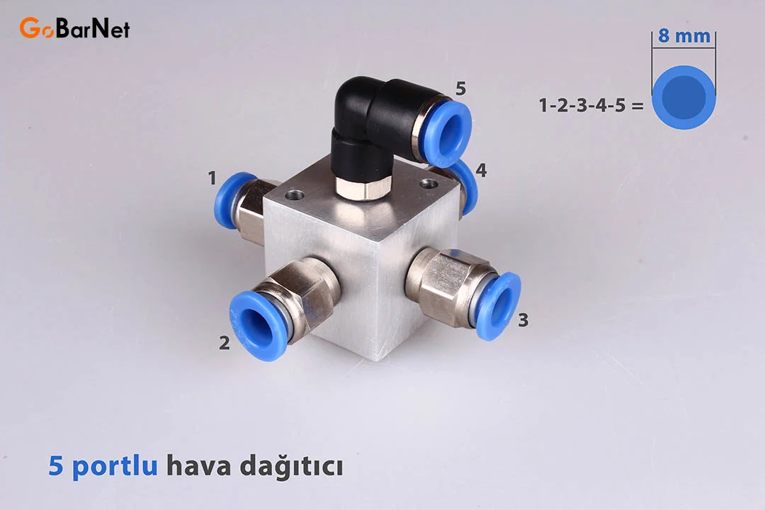 Pnömatik Hava Dağıtıcı HD-8R-8D