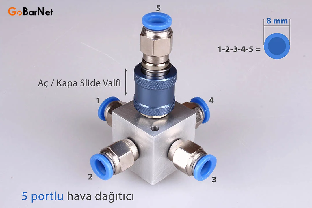 Pnömatik Hava Dağıtıcı HD-8R-Slide
