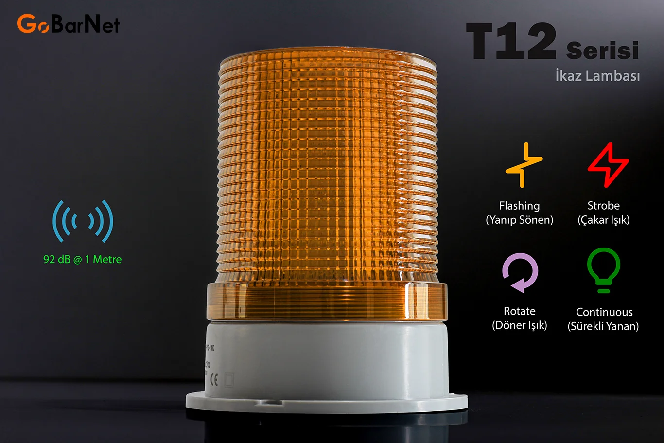 inaba② İkaz Lambası İLX İL-X-T12 | Multi 92 dB Buzzer - GoBarNet
