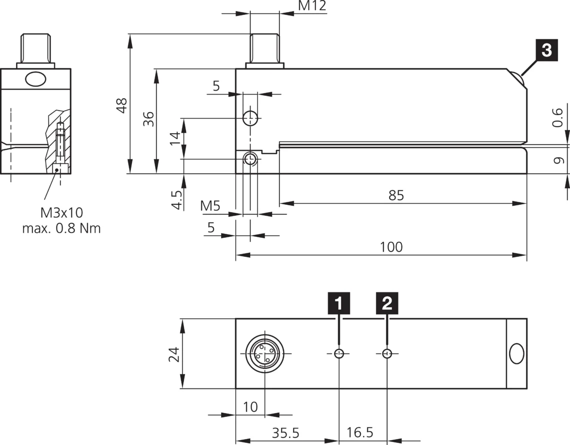 KSSTI 600/80 FG3LK-IBS Kapasitif etiket sensörü