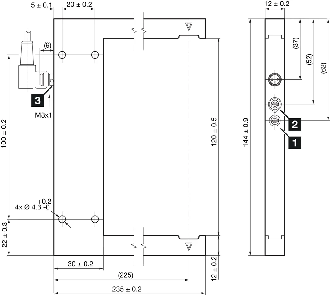 OGU 121-205 P3K-TSSL Lazer Işık Bariyeri