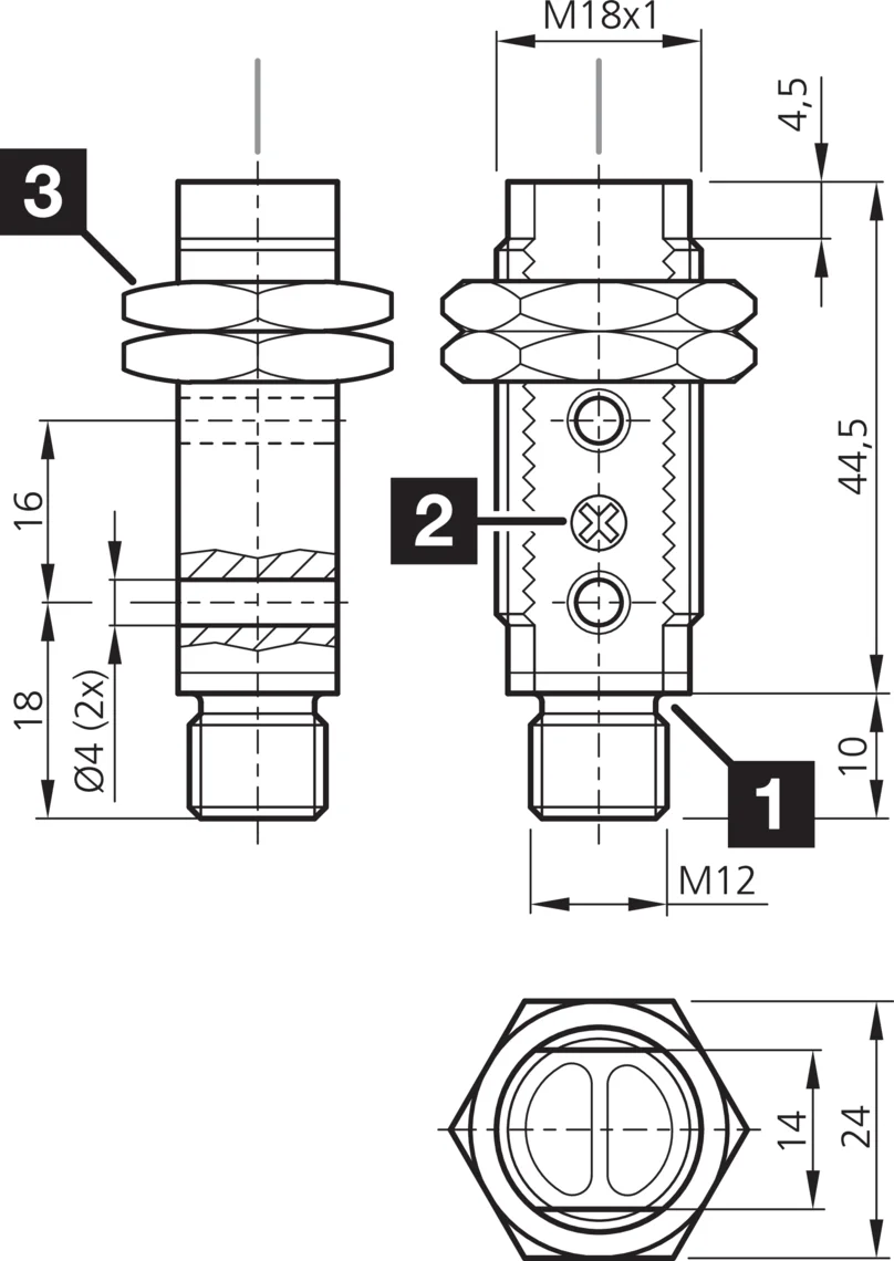 OT 18 FM 400 P3-B4 PNP Optik Sensör