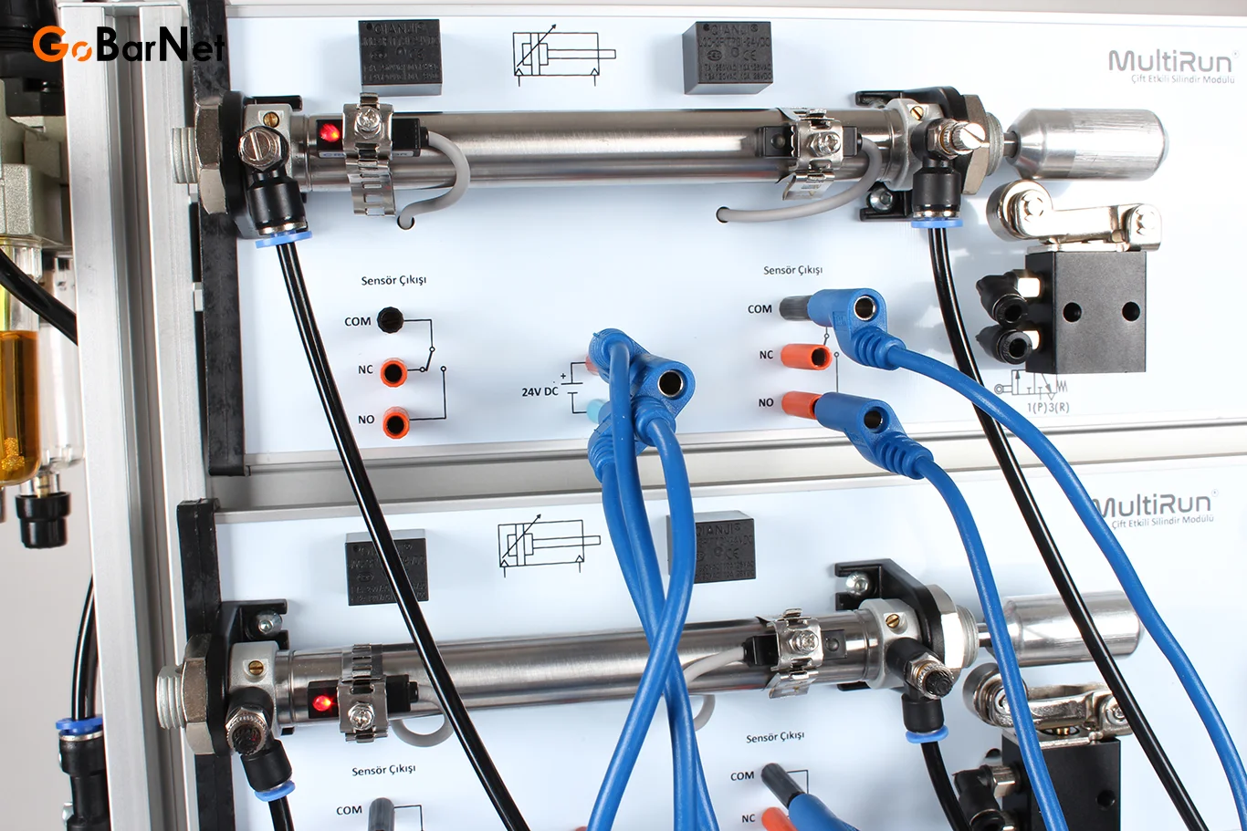 Pnömatik ve Elektropnömatik Eğitim Seti 2 Öğrenci Kapasiteli