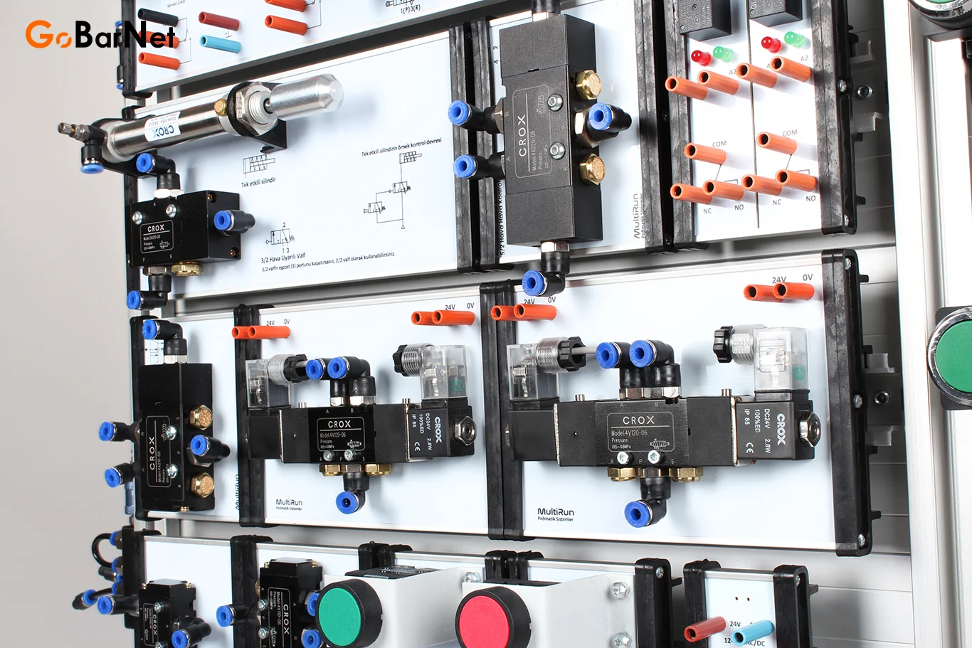 Pnömatik ve Elektropnömatik Eğitim Seti 2 Öğrenci Kapasiteli