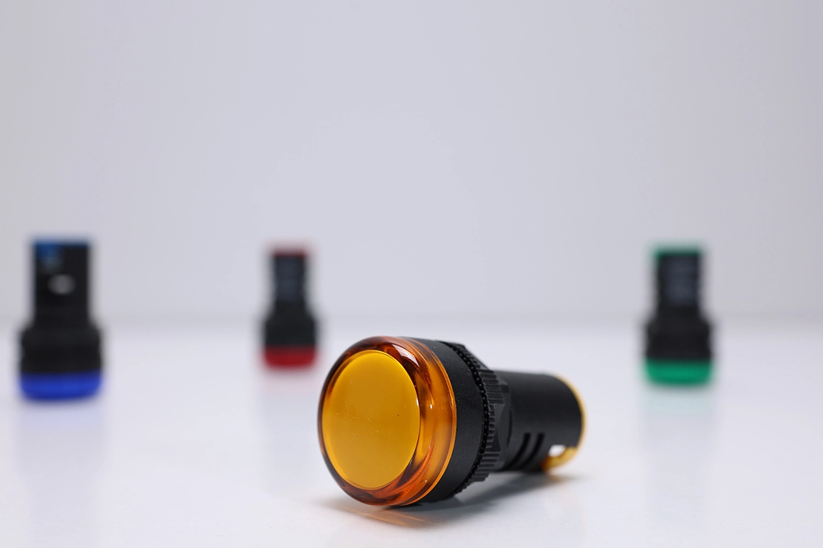 22mm Sarı LED Sinyal Lambası | 24V - 220V AC/DC