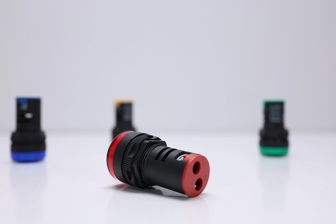 22mm Kırmızı LED Sinyal Lambası | 24V & 220V AC/DC