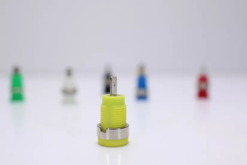 4 mm Banana Jak (Born Jak) - Sarı-Yeşil Emniyetli