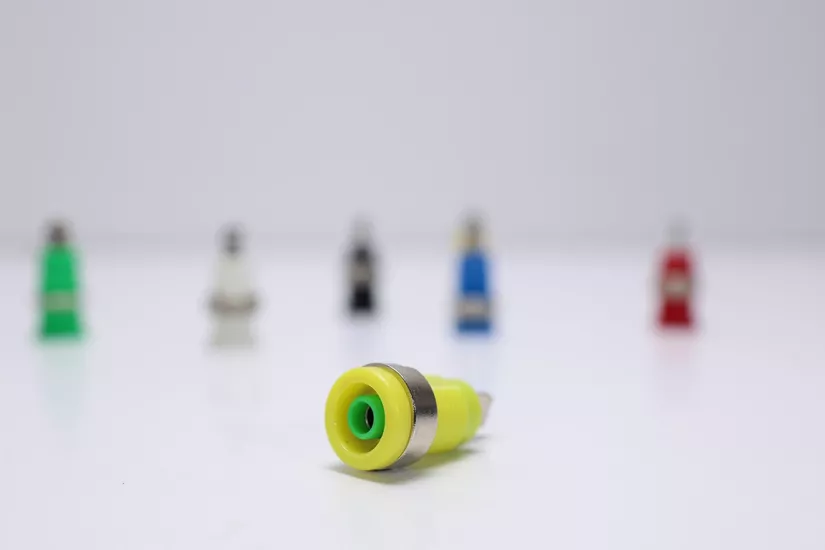 4 mm Banana Jak (Born Jak) - Sarı-Yeşil Emniyetli