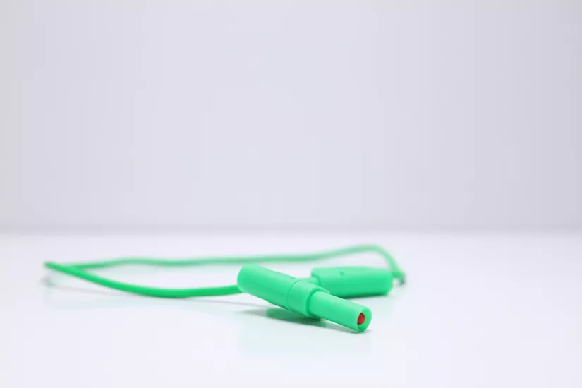 Yeşil 4mm Korumalı Born Test Kablosu | 50 cm