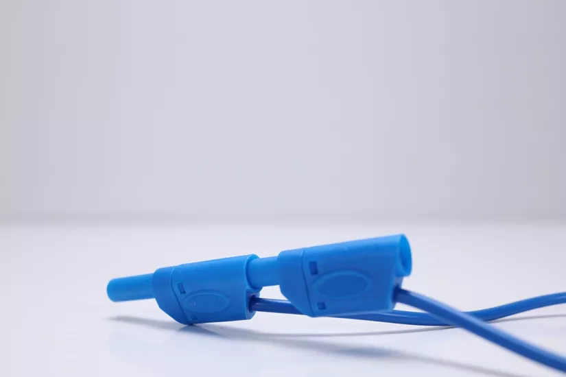 4 mm Korumalı Born Test Kablosu | Emniyetli - Mavi