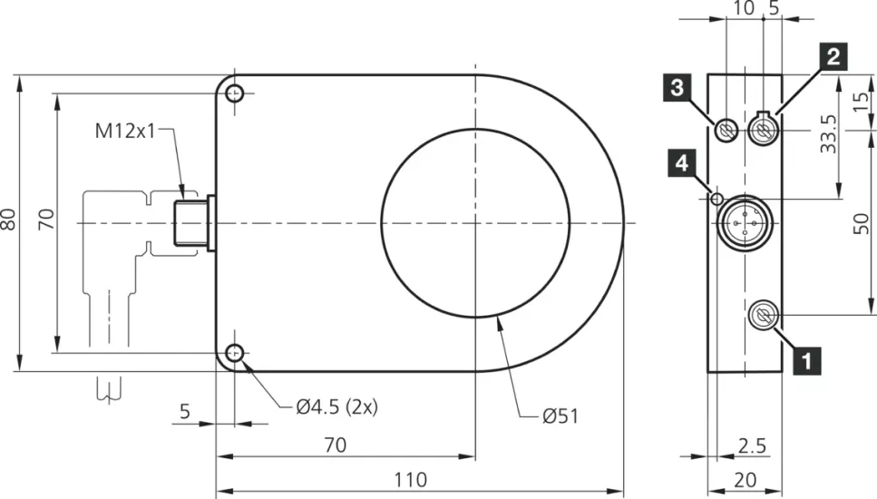 Di-Soric IR 35 NSOK-IBS Endüktif Ring Sensörü