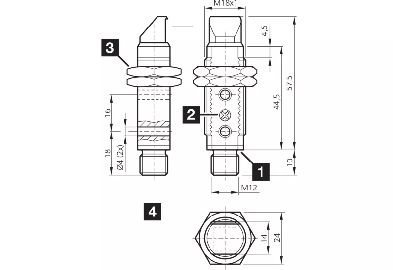 OES 18 FKR 8000 P3-B4 Karşılıklı Optik Sensör 