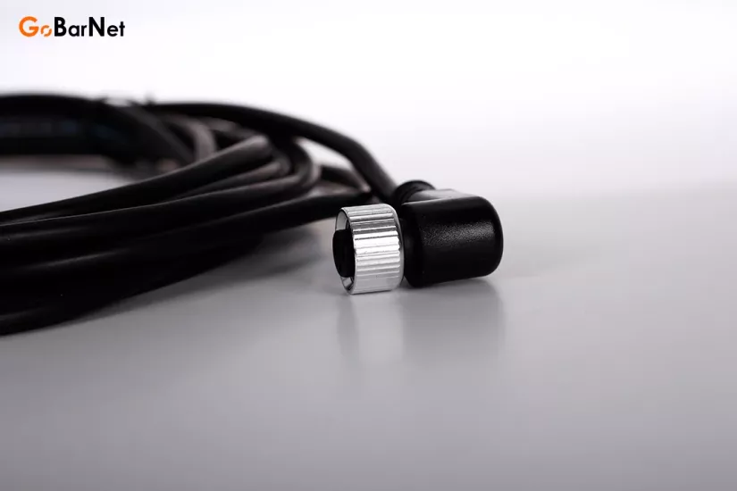 M12, 4 Pin, 90 Derece Dişi Sensör Kablosu, 5 metre