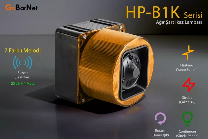 Ağır Şart Endüstriyel İkaz Lambası | 7 Melodili