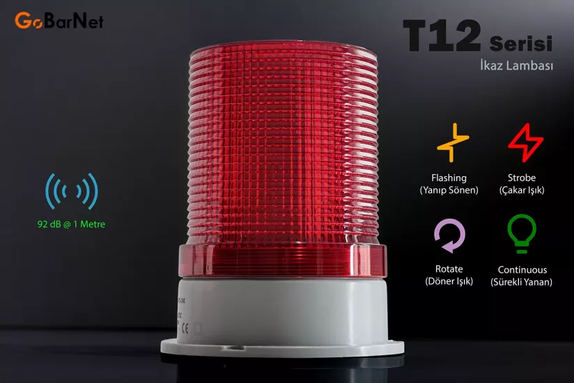 İkaz Lambası İLX İL-X-T12  | Multi 92 dB Buzzer