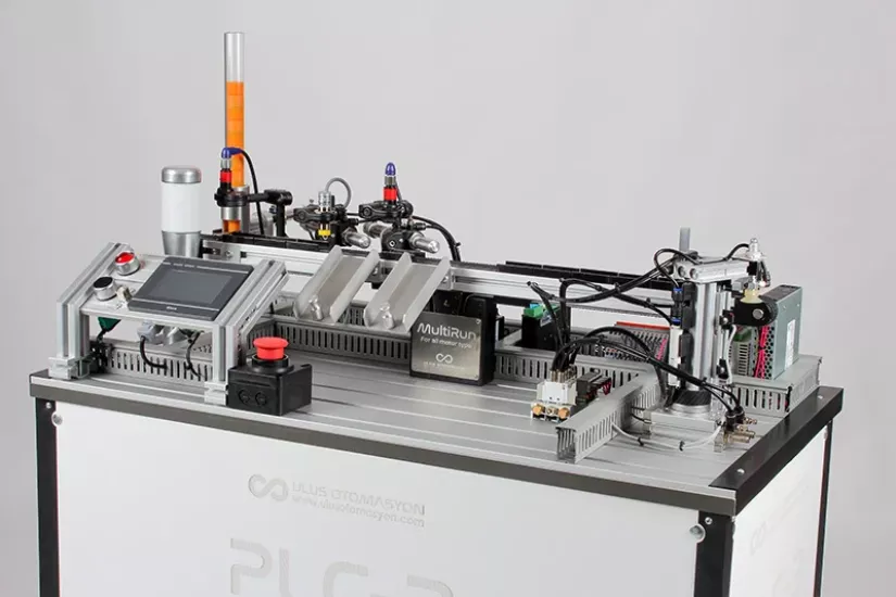 Robot Kol, Magazin, Ayırma Üniteli PLC Deney Seti