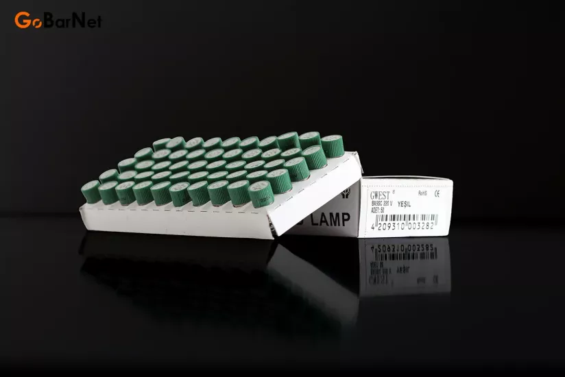 LED Ampul, LED Lamba, Yeşil, Gwest BA9SC - Y 220V