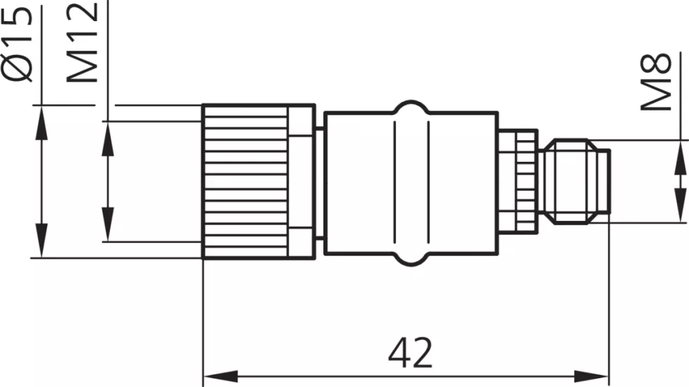 M12K/M8S/4 Sensör Adaptörü 4 Pin - 3 Pin Fiyatı