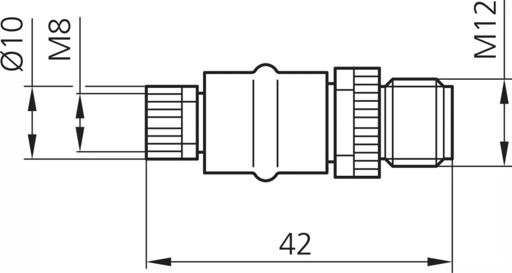 M8K/M12S/4 Sensör Adaptörü 4 Pin - 4 Pin Fiyatı