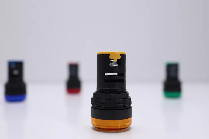 22mm Sarı LED Sinyal Lambası | 24V - 220V AC/DC