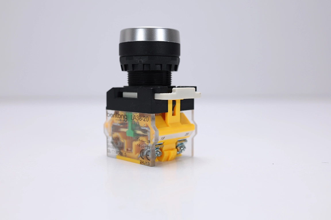 Bentong Start Butonu | 22mm Sarı | Çift Kontaklı - GoBarNet