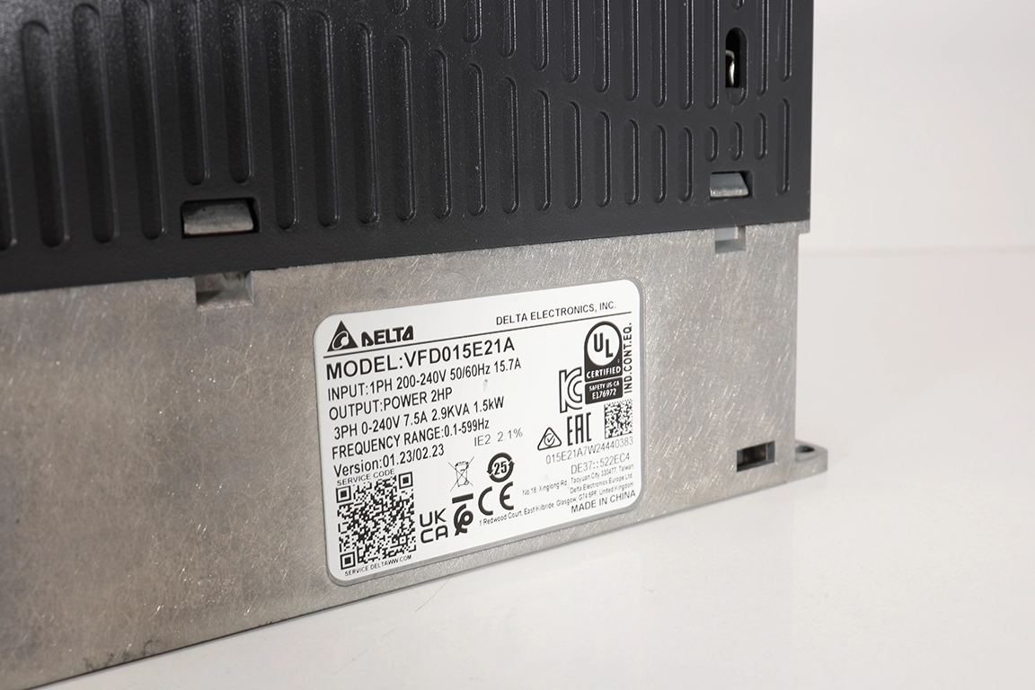 Delta VFD015E21A Frekans İnvertörü – 1.5kW Tek Fazlı