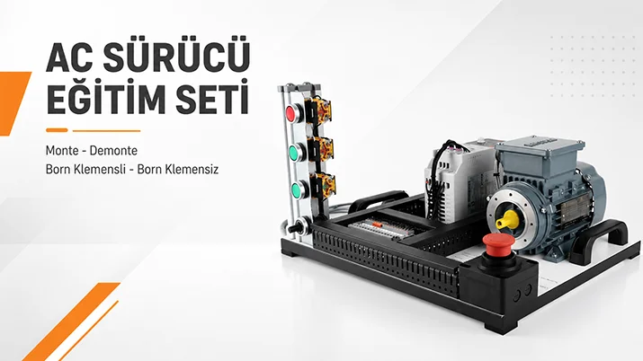 AC Sürücü Eğitim Seti | 0,25 kW Trifaze Motorlu
